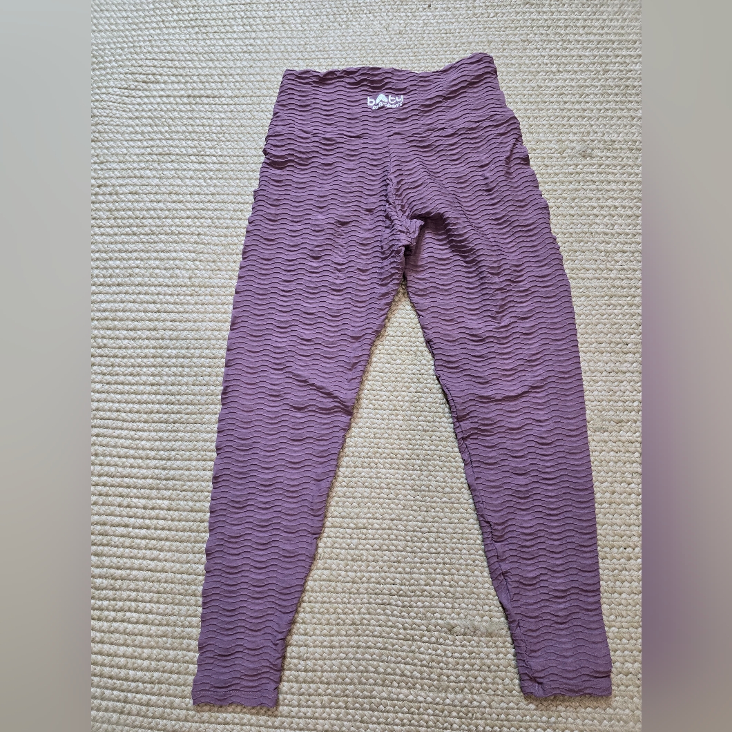 Wave Textured Purple Joggers